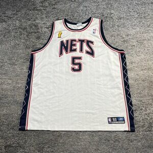Jason Kidd New Jersey Nets Reebok Jersey Size 60 NBA Basketball White Vintage